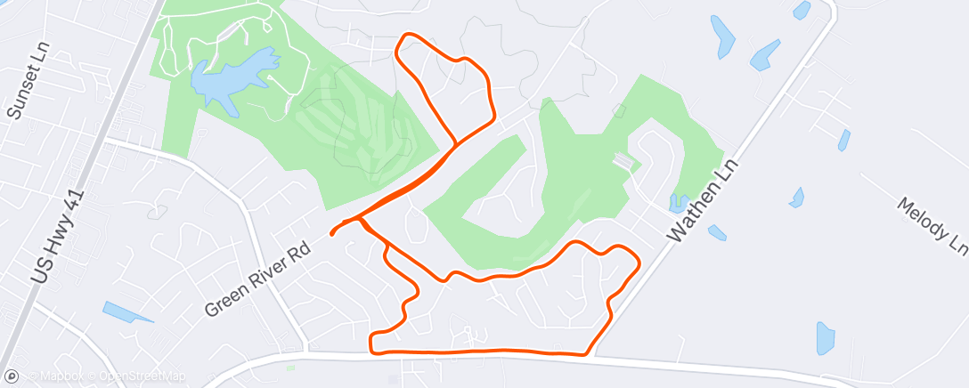 Map of the activity, Morning Run