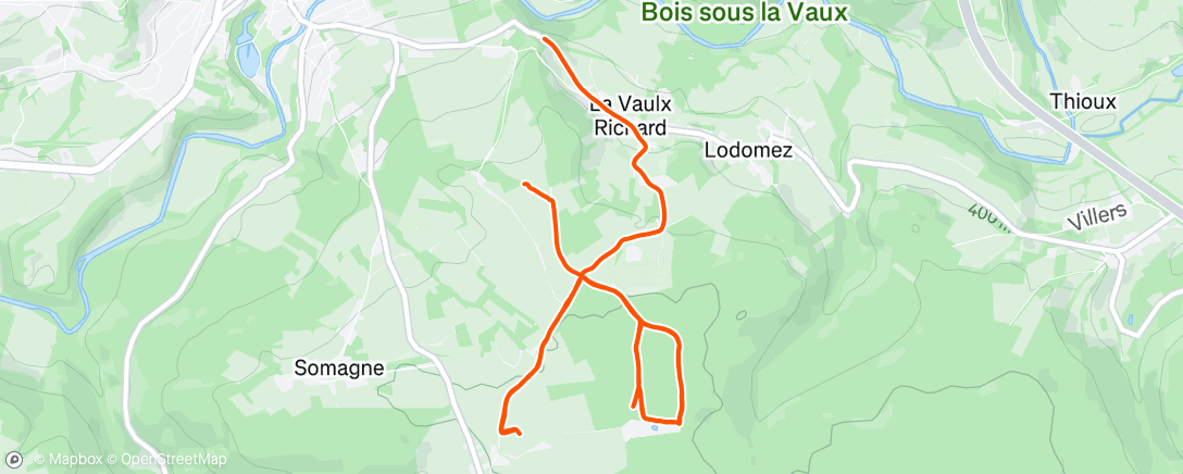 Map of the activity, Trail with the bro