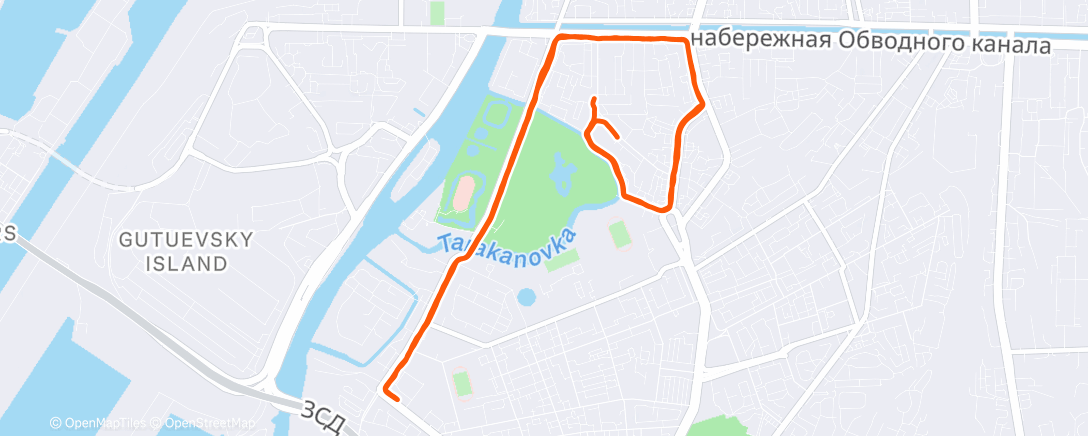 Map of the activity, Ночной забег