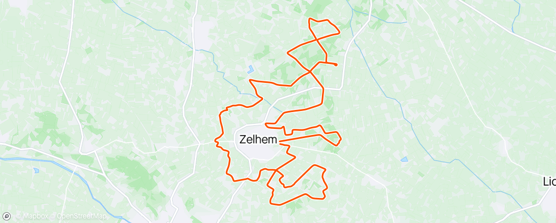 Map of the activity, Van Slingerland graveltocht Zelhem