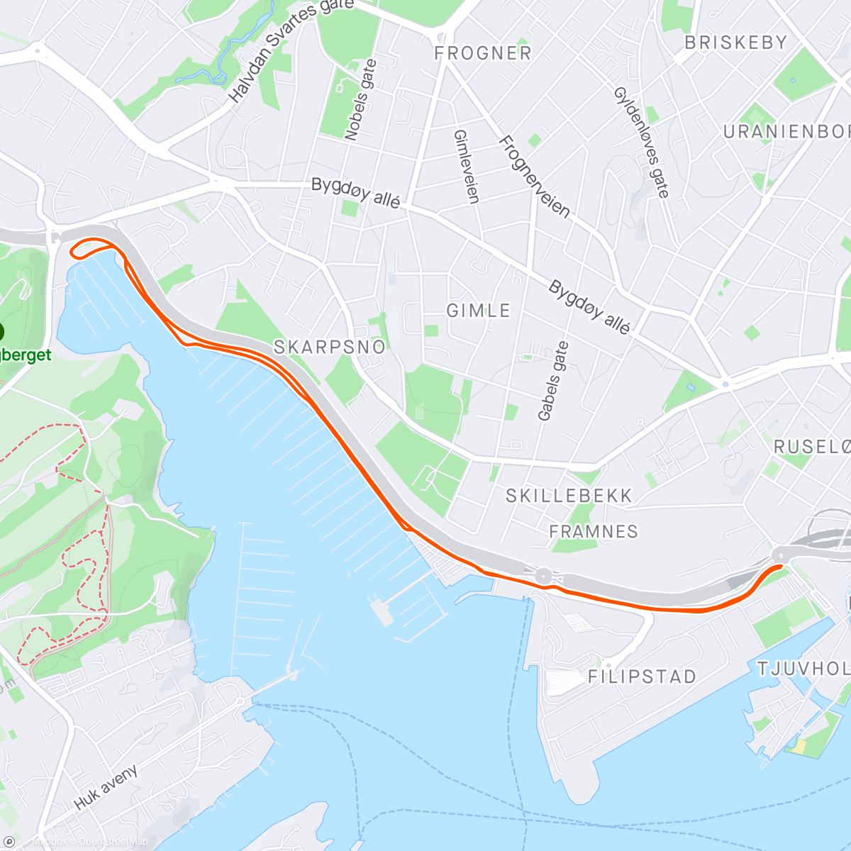 Map of the activity, OLF - 5’ern vår
