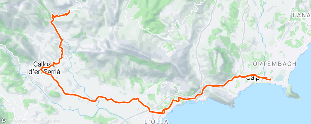 Map of the activity, Col de LIuvia