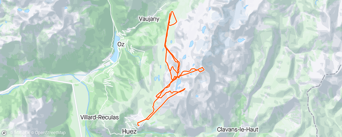 Map of the activity, Ski alpin en famille avec LN et Louise puis seul par le tunnel.
