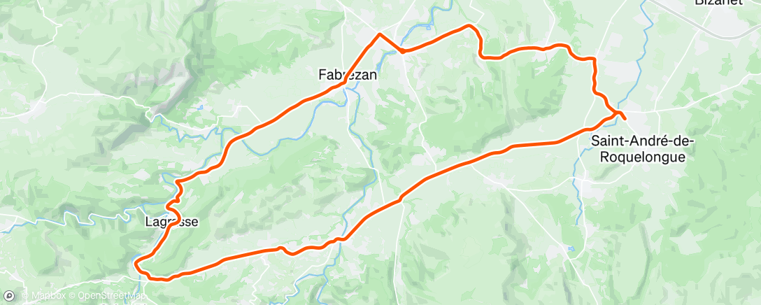 Map of the activity, Sortie vélo le midi