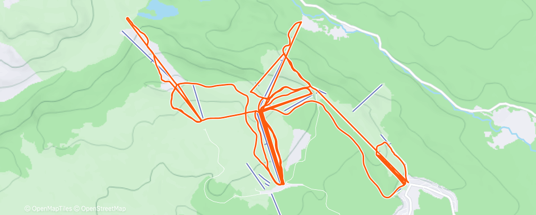 Map of the activity, Esquí alpino a la hora del almuerzo