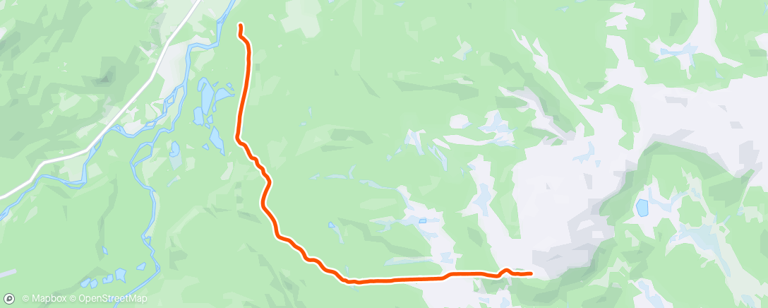Map of the activity, Morning ski