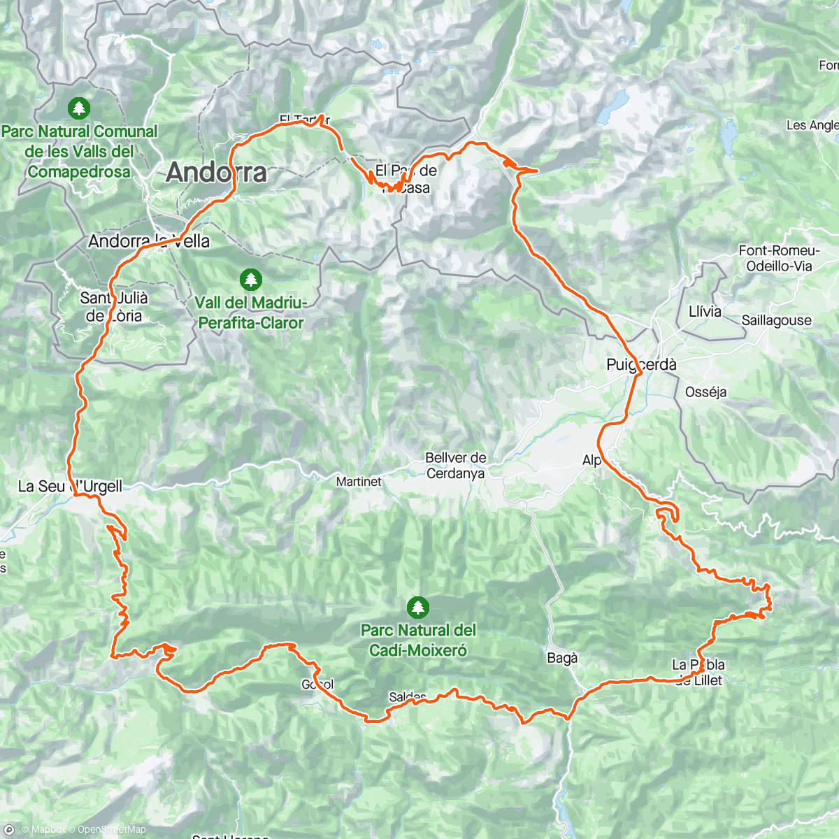 Map of the activity, La volta de les 3 botelles
