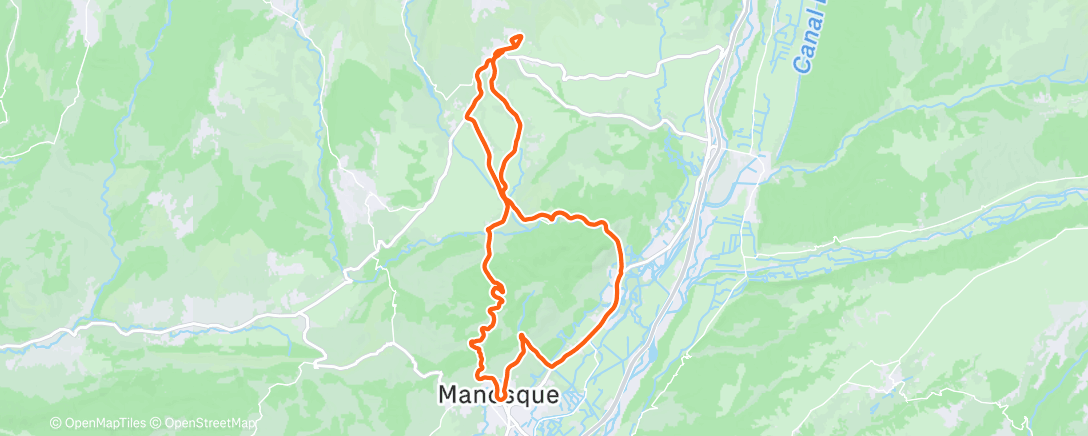 Map of the activity, Sortie vélo dans l'après-midi