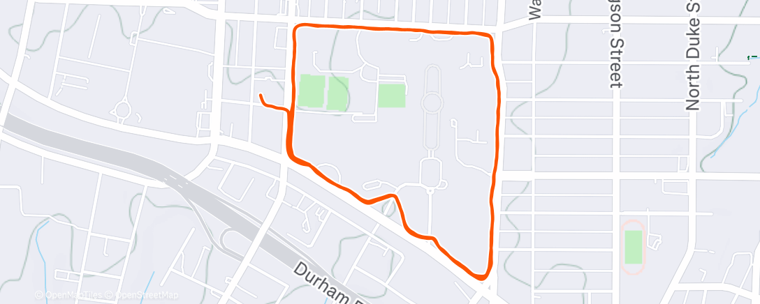 Map of the activity, Afternoon Run