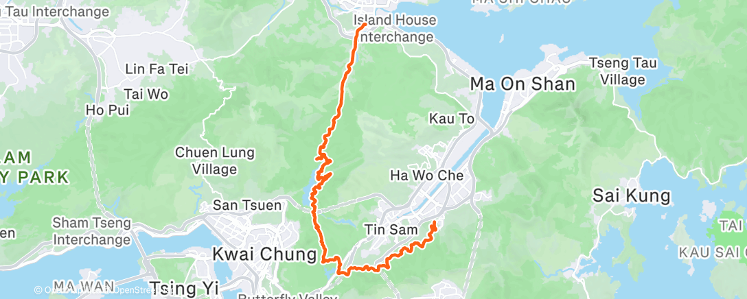 Map of the activity, Morning Trail Run