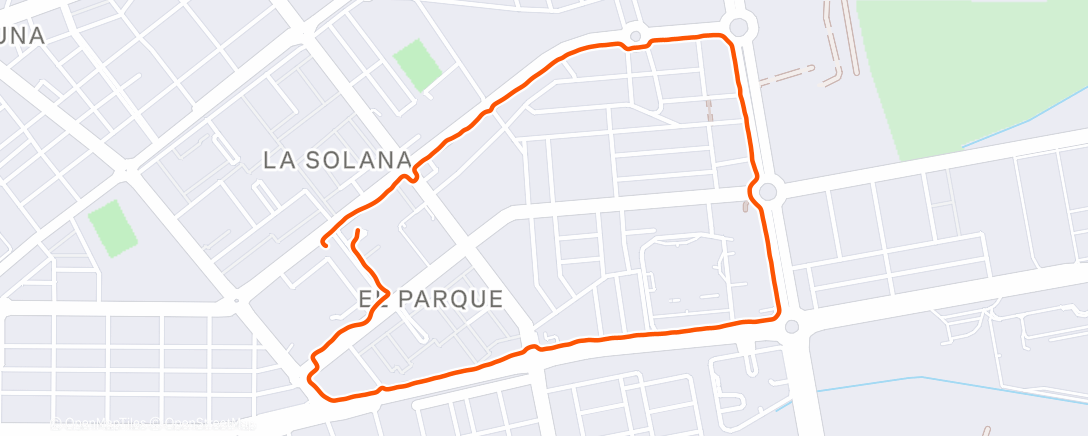 Map of the activity, Caminata de mañana