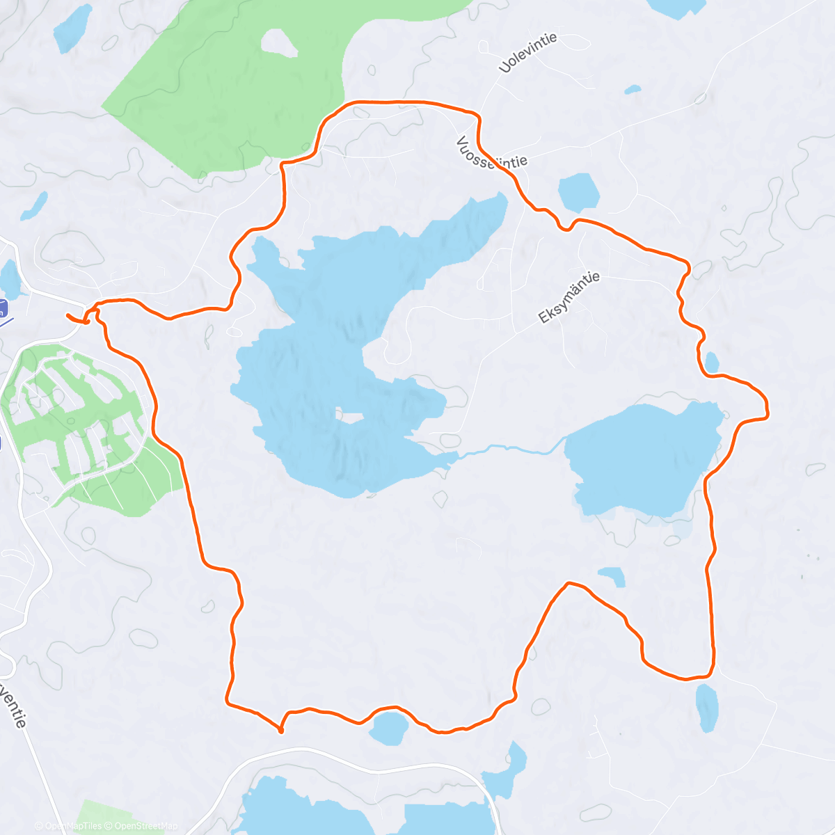 Map of the activity, Lunch Nordic Ski