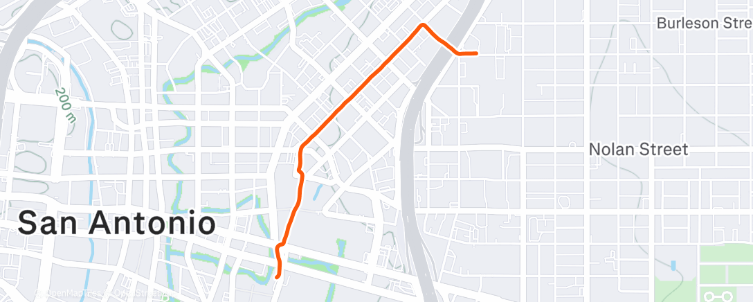 Map of the activity, Morning Run