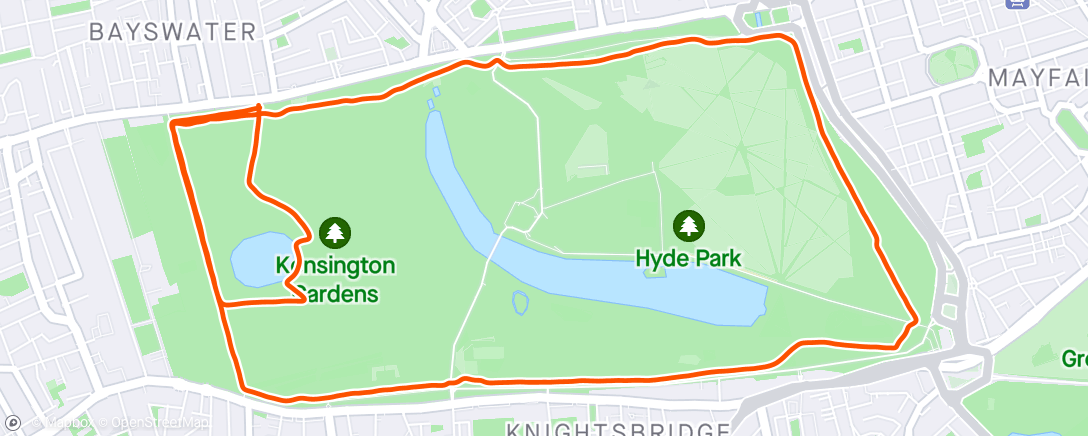 Map of the activity, Fant en liten park i London