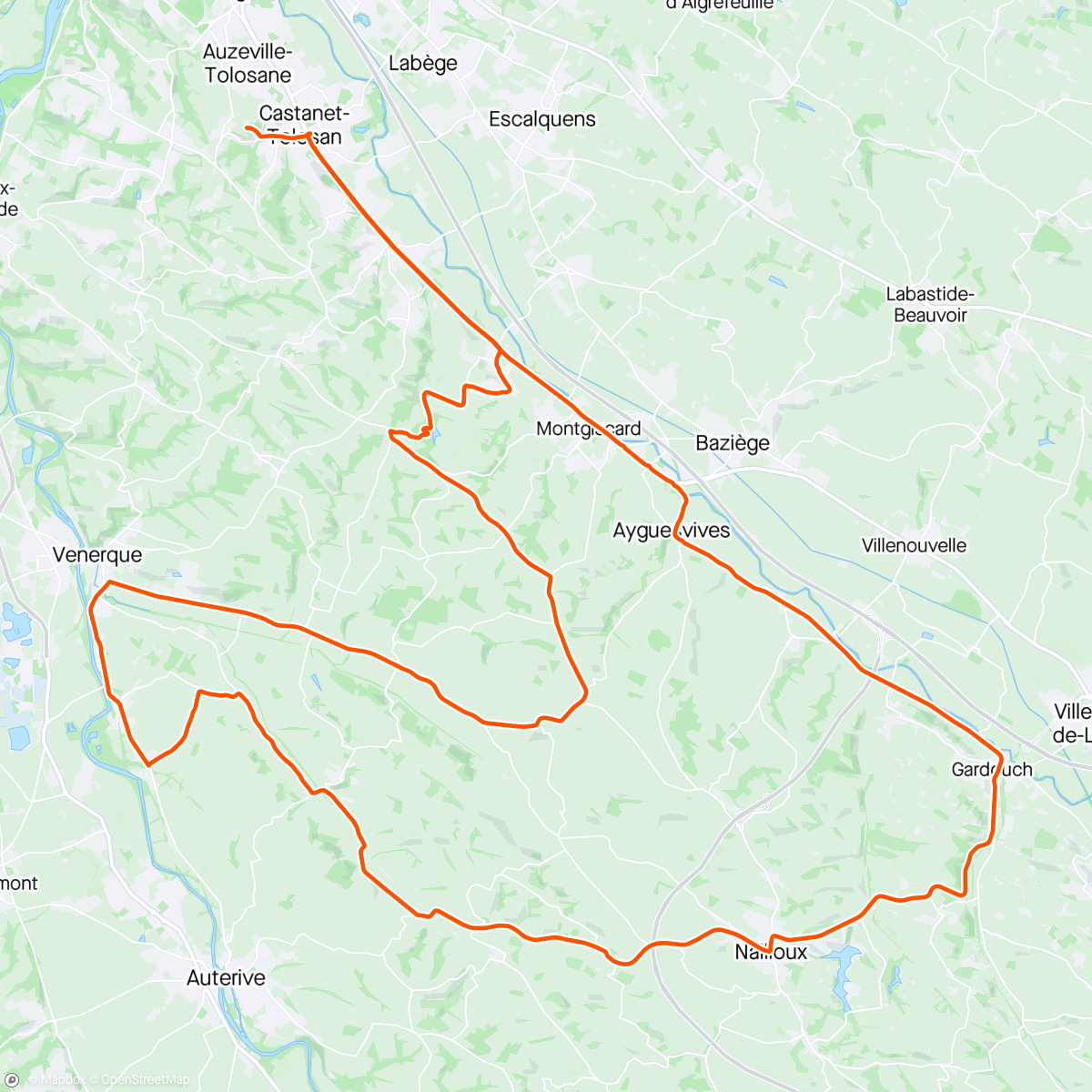 Map of the activity, Grand Prix du Mollet Castanéen