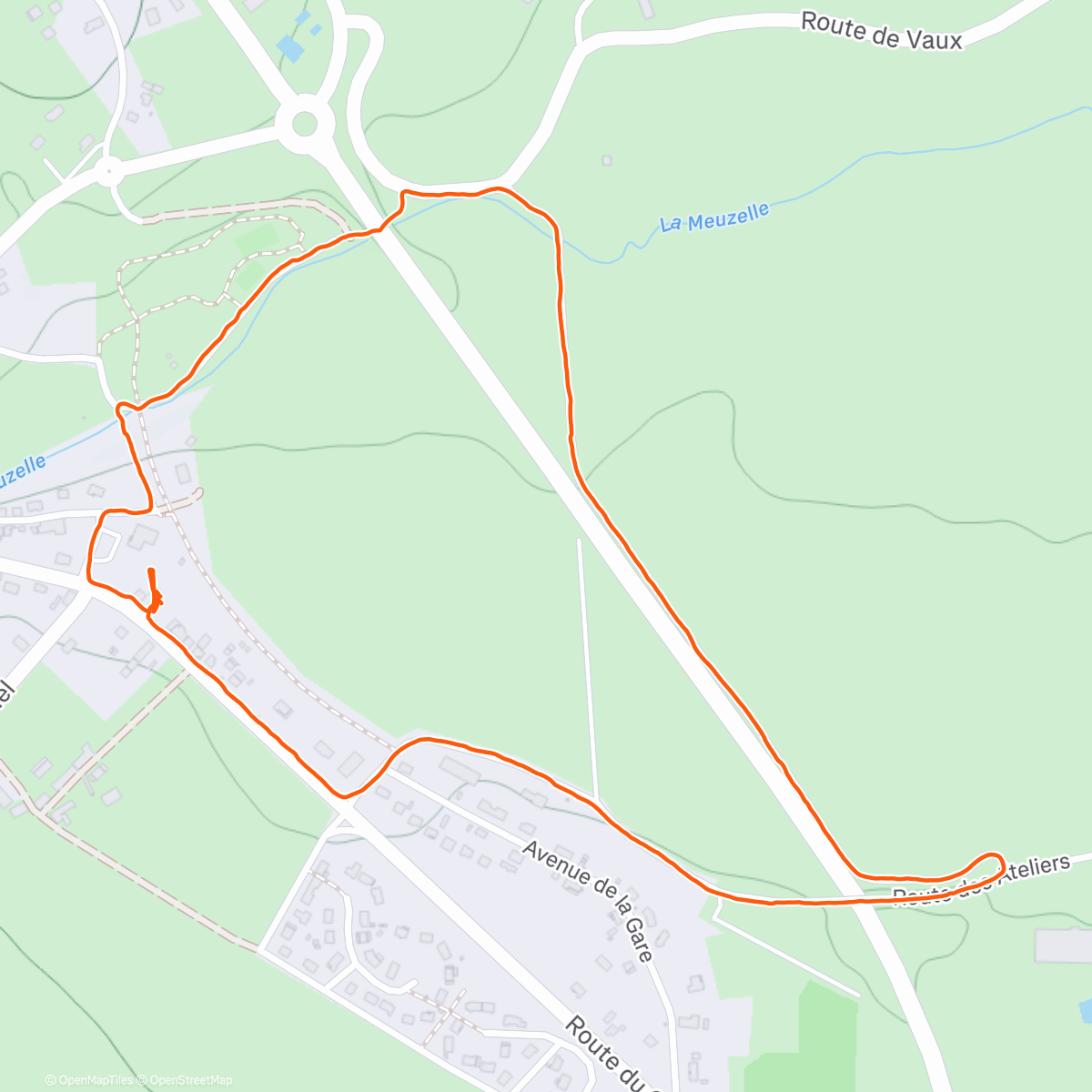 Map of the activity, Marche le matin