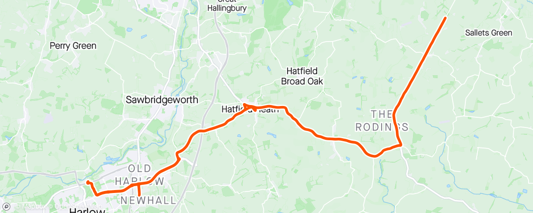 Mapa da atividade, Newhall.cc Training Ride