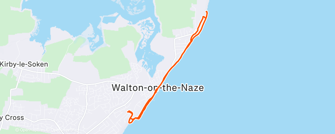 Map of the activity, Lunch walk