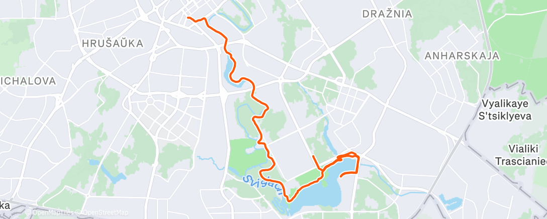 Карта физической активности (Lunch Run)