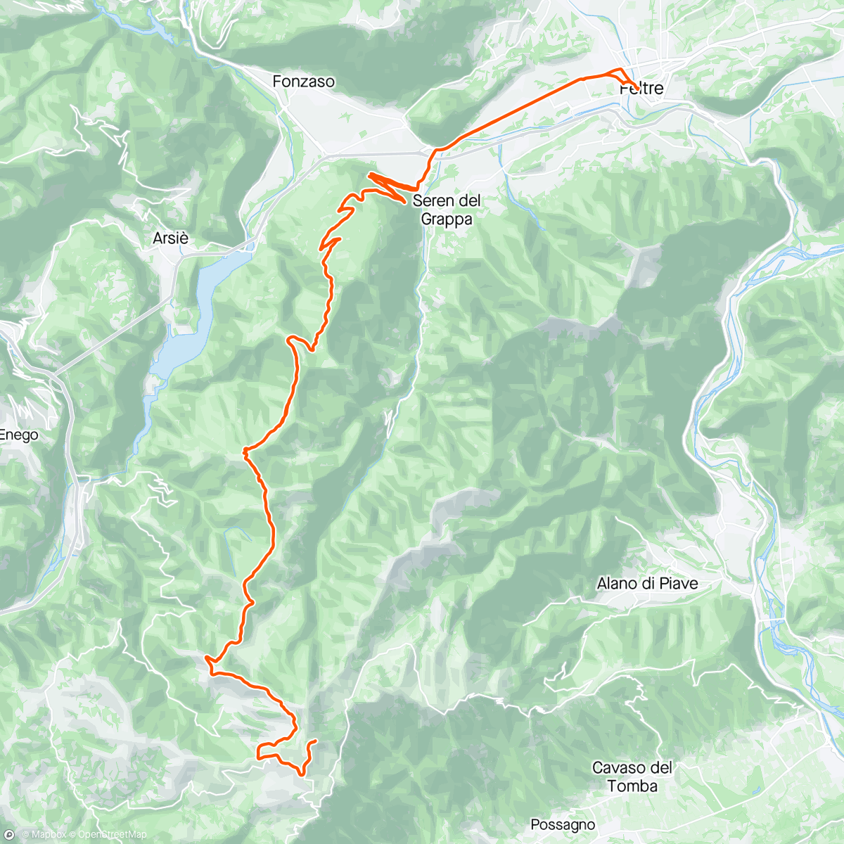 Map of the activity, Ride con Gio☀️Mio fratello con 200km nelle gambe da gennaio,ha scalato il Monte Grappa😜🌈