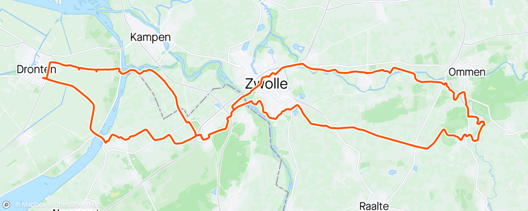 Map of the activity, Social Ride Cyclo 78 naar Lemelerberg met 4 personen