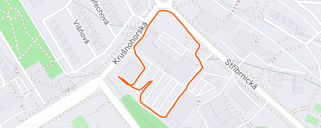 Карта физической активности (Chůze 93.8t/11:01/^13m @ Usti nad Labem (Monday))