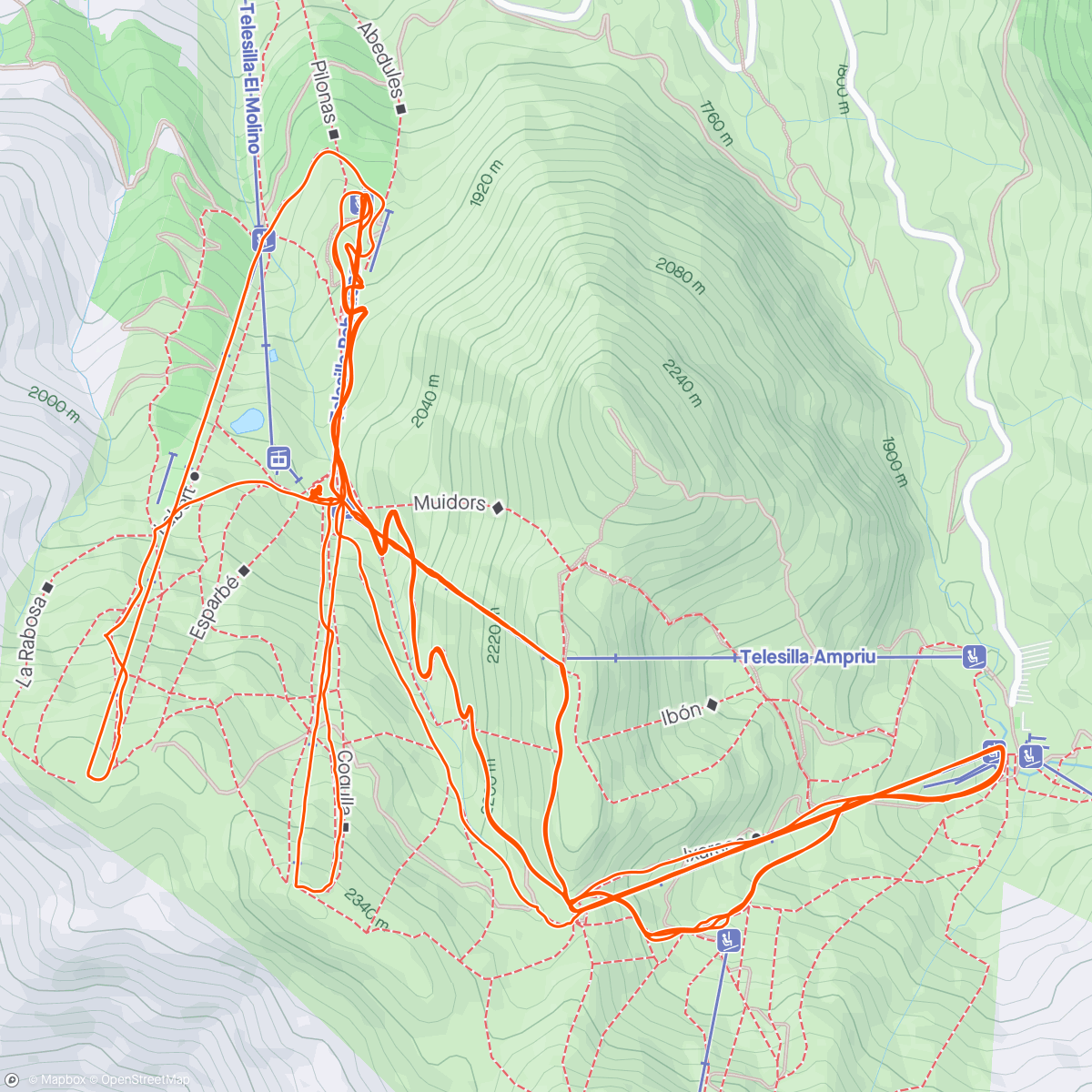 Map of the activity, Cierre de temporada con Iván