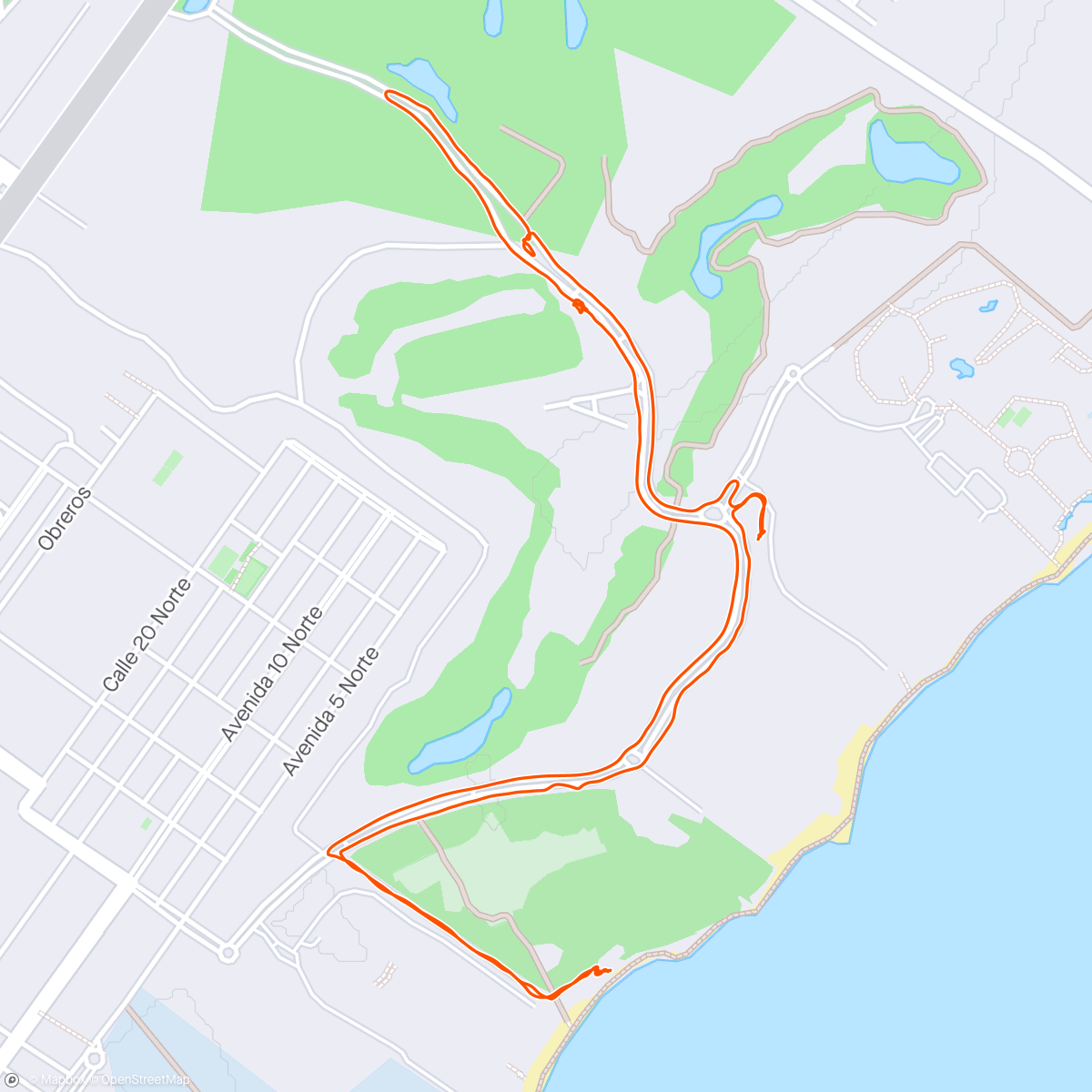 Map of the activity, Resort bike tour