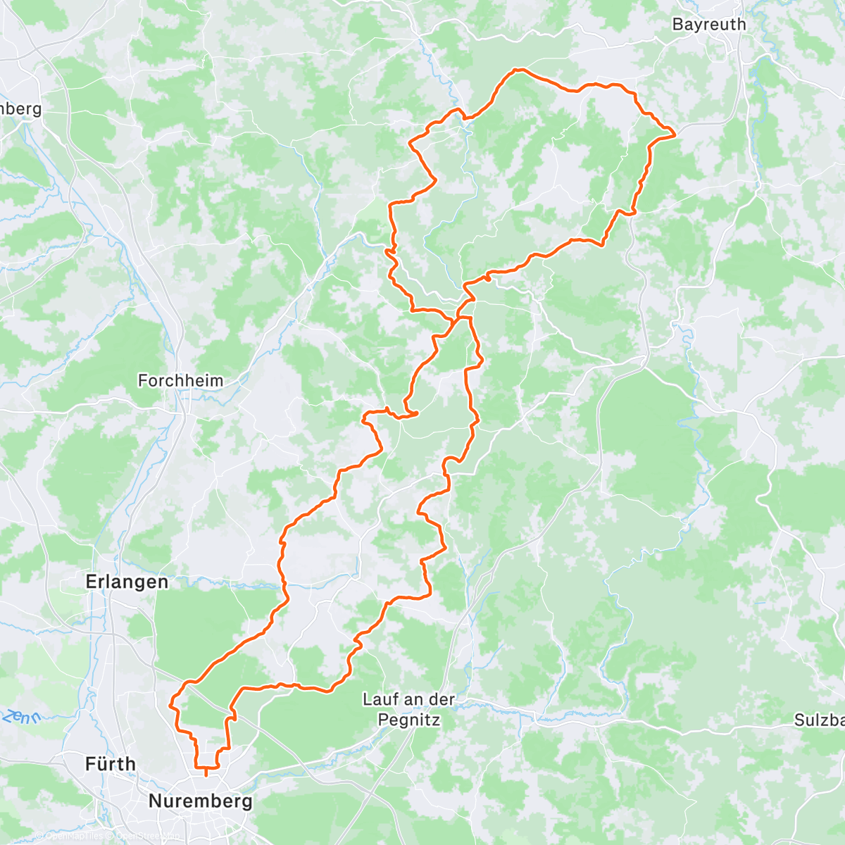 Карта физической активности (Festive 500 Abschluss in der Fränkischen ✅)