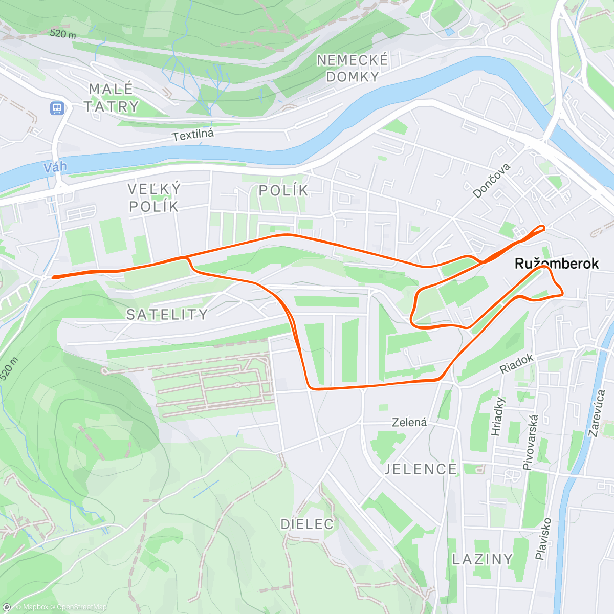 Map of the activity, Liptovský Štefansky beh 2024