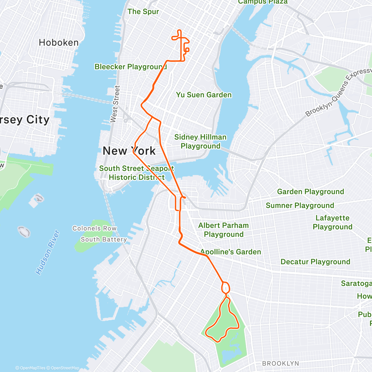 Map of the activity, Zwift - No Sleep Till Brooklyn in New York