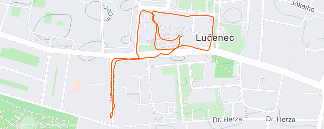 Map of the activity, Morning Run