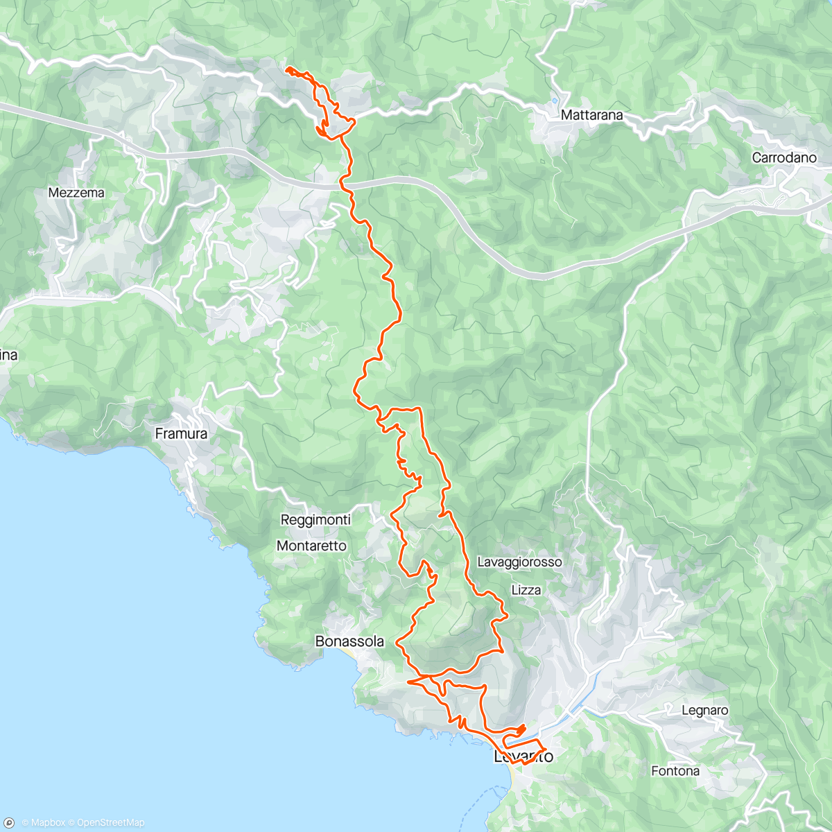 Map of the activity, rai corta pineta 28/19 lagore