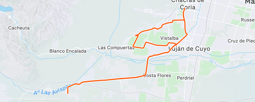 Карта физической активности (Vuelta ciclista vespertina)