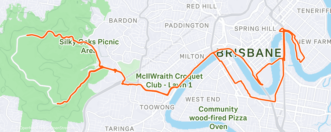 Map of the activity, Afternoon Ride