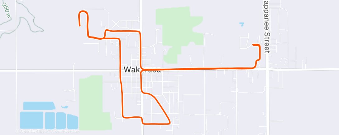 Map of the activity, Morning Run