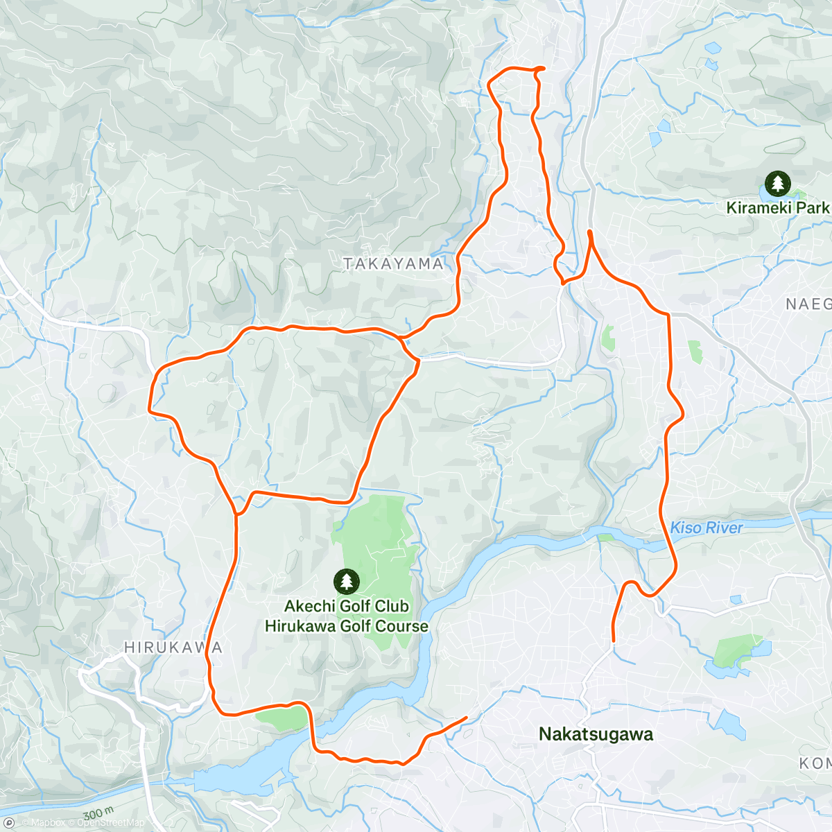 Map of the activity, Routine riding with S-Works TARMAC +α（After swimming）