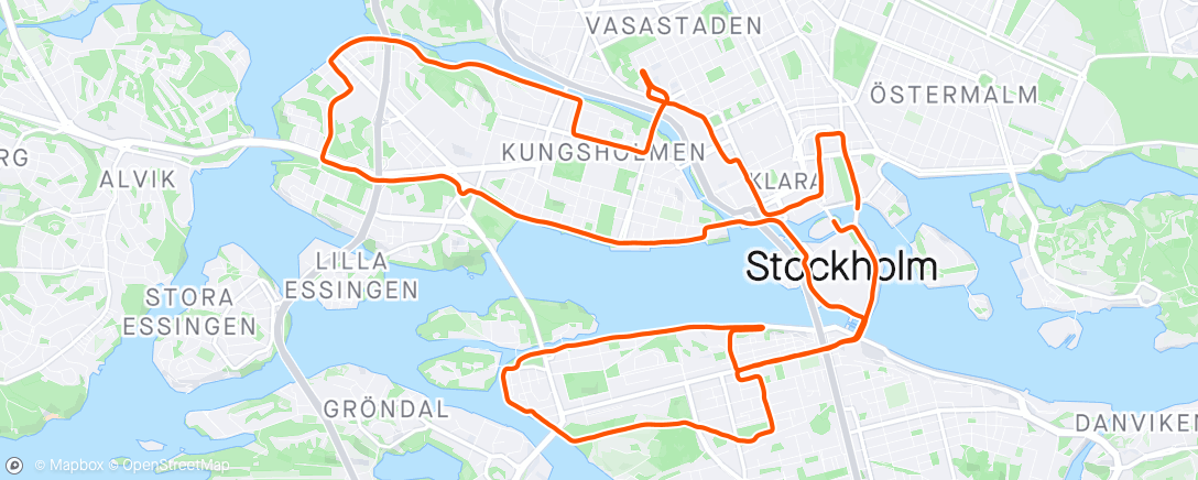 アクティビティ「Stockholm Half Marathon 2024」の地図