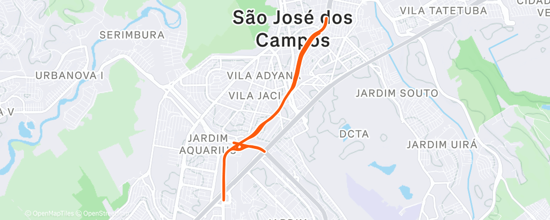 Map of the activity, Corrida da Virada Joseense
