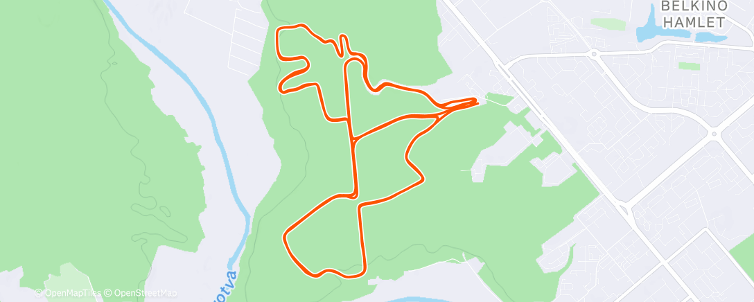 Map of the activity, Afternoon Nordic Ski