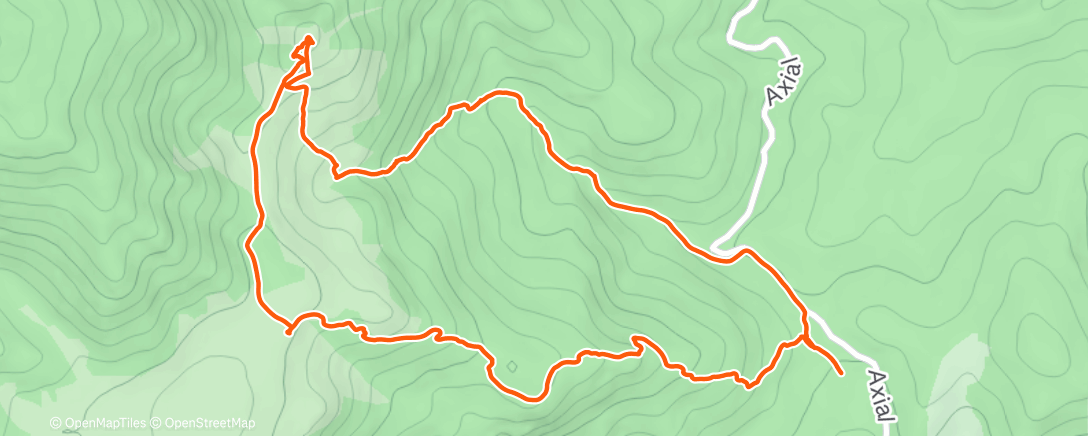 Map of the activity, Morning Hike