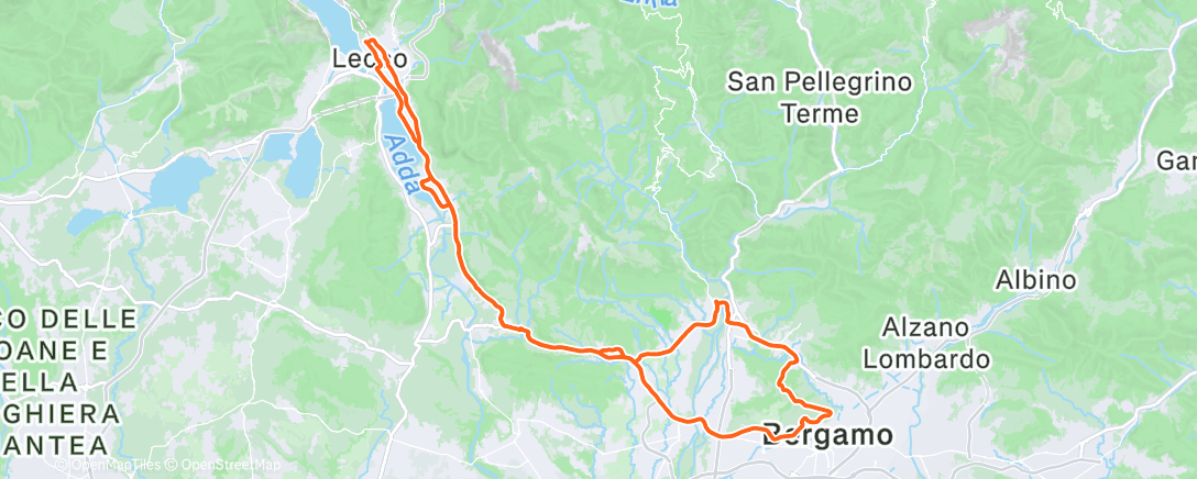 Map of the activity, Ultimamente sto frequentando troppo bergamo