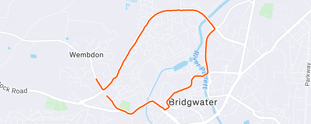 Map of the activity, 5km