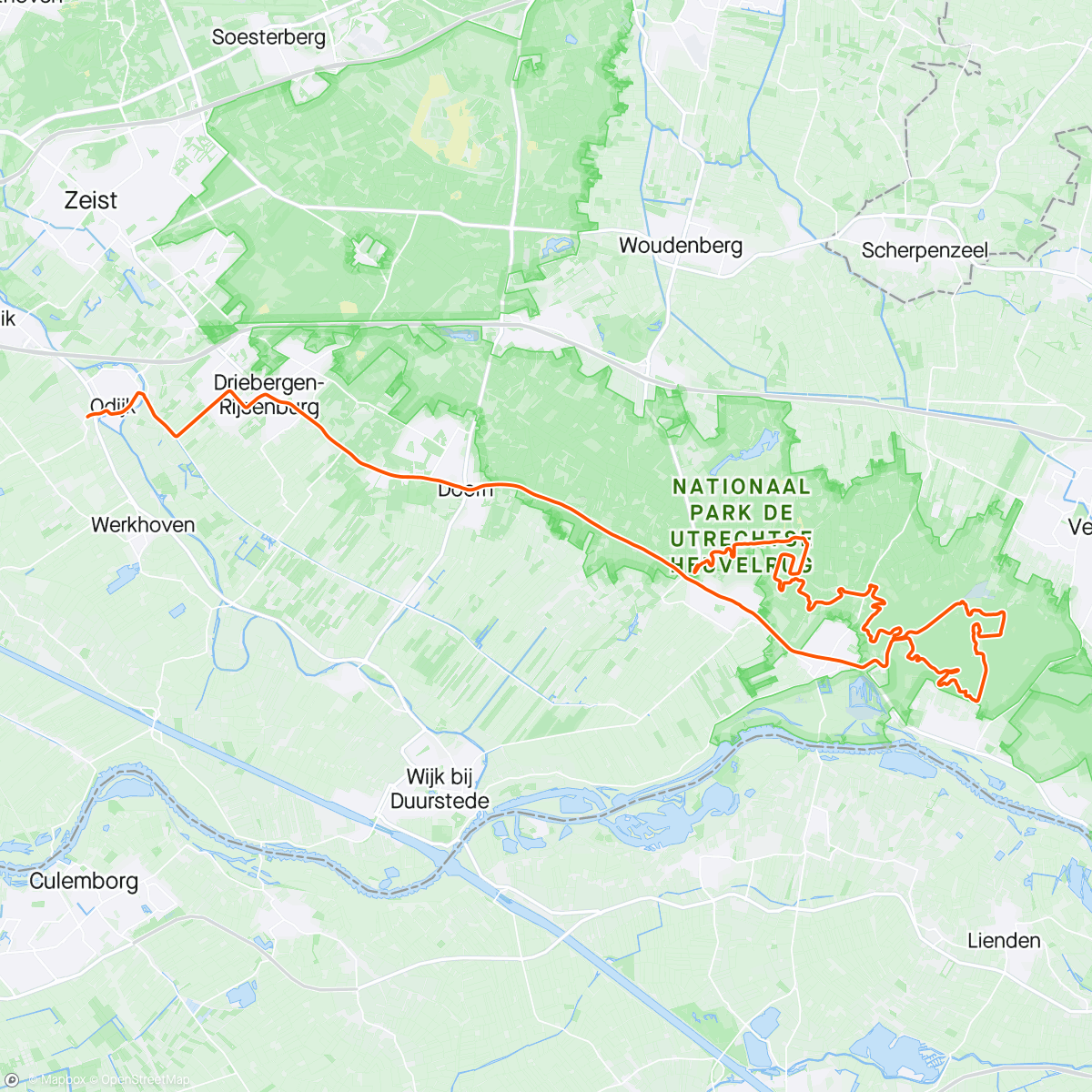 Map of the activity, Beetje Leersum en beetje Amerongen met Stephan en Jaap