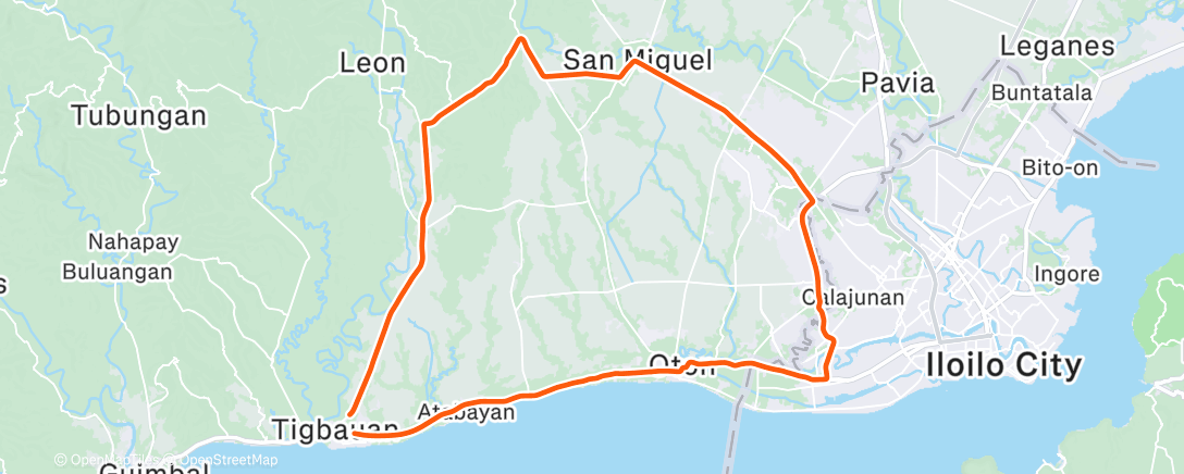 Map of the activity, Morning Ride