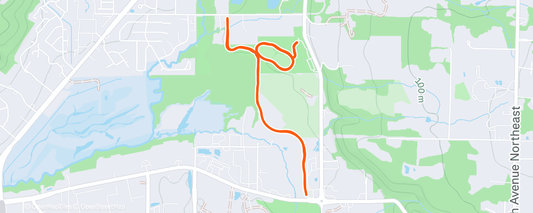 Map of the activity, Afternoon Run