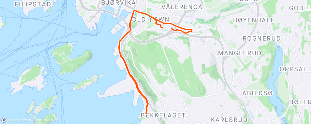 Map of the activity, Langlunsj