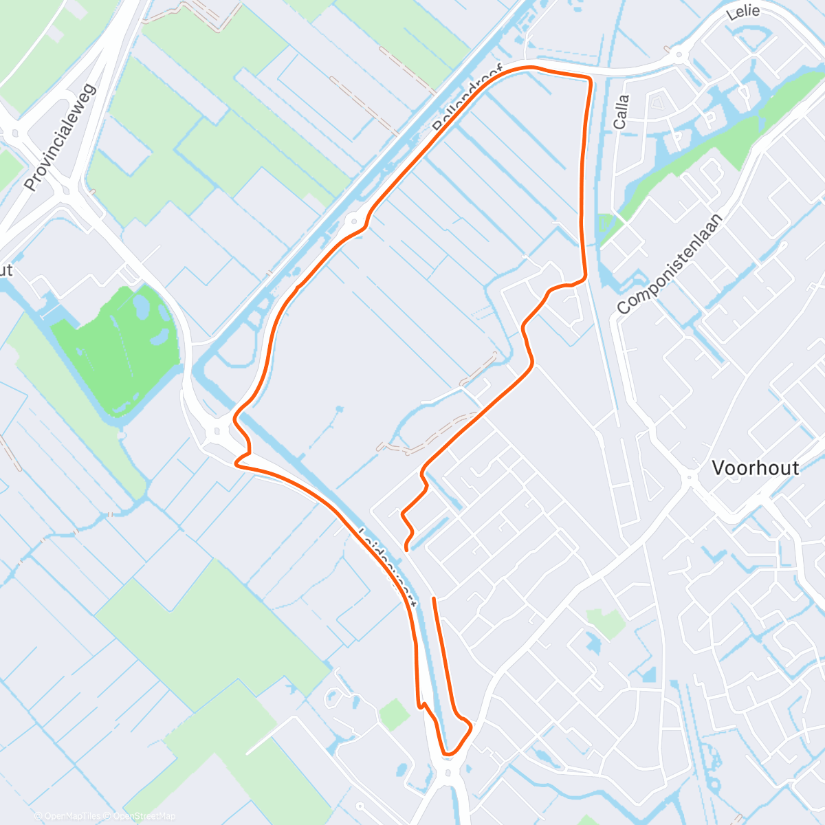 Map of the activity, Rondje door de polder ☀️