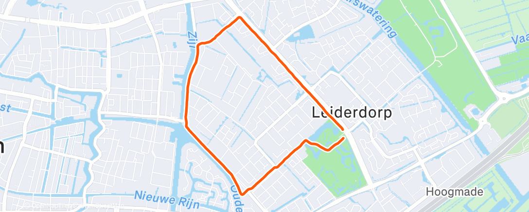 Map of the activity, Afternoon Run
