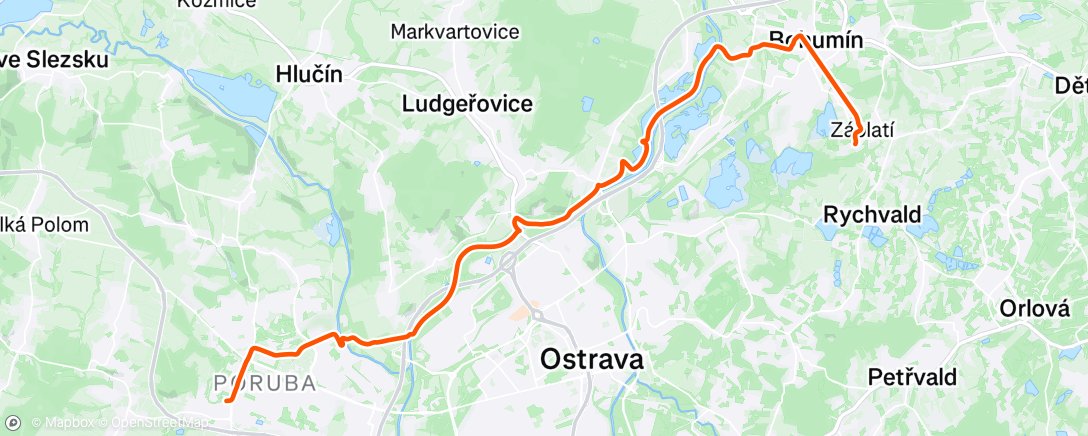 Map of the activity, Morning Ride